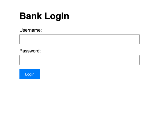 Bank Login